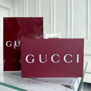 Gucci Empty Shoes Box with White Laces